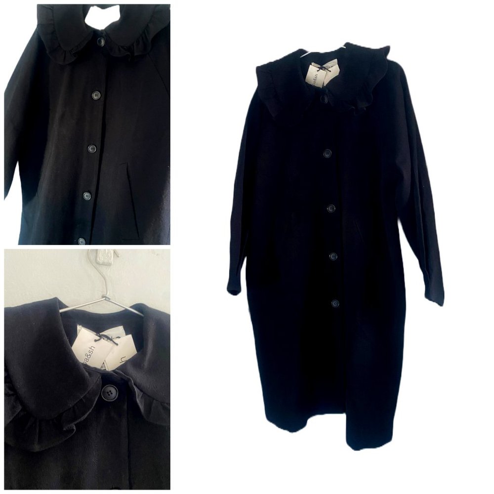 ba&sh Manteau Marci Lady Coat Size 2 Noir